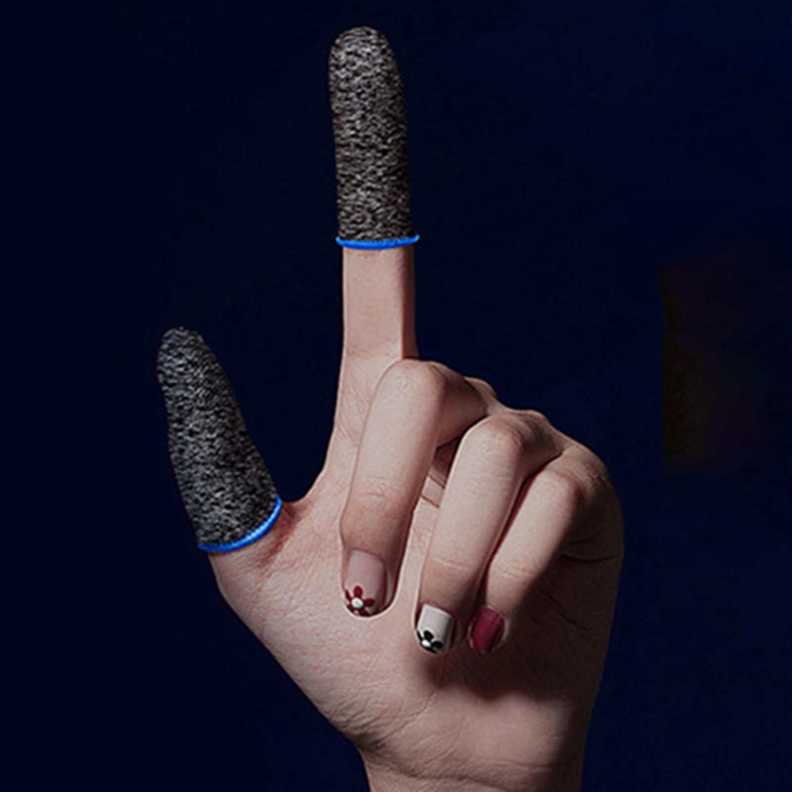 

Набор чехлов для пальцев на стики игрового контроллера, дышащие, предотвращающие пот, для сенсорного экрана синий