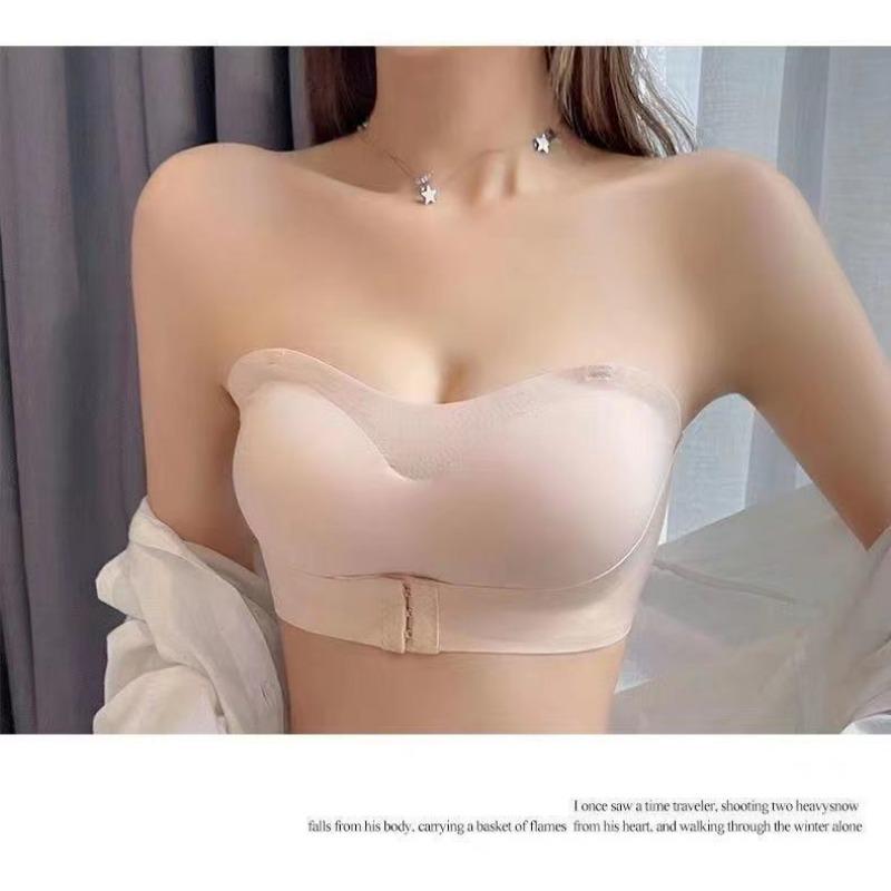 Women S Seamless Strapless Bandeau Push Up Bra For Small Chest