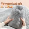 Plush Hot Water Bottle: Large, Explosion-Proof Hand and Waist Warmer, Small Stomach Pack, Pour-in Type.