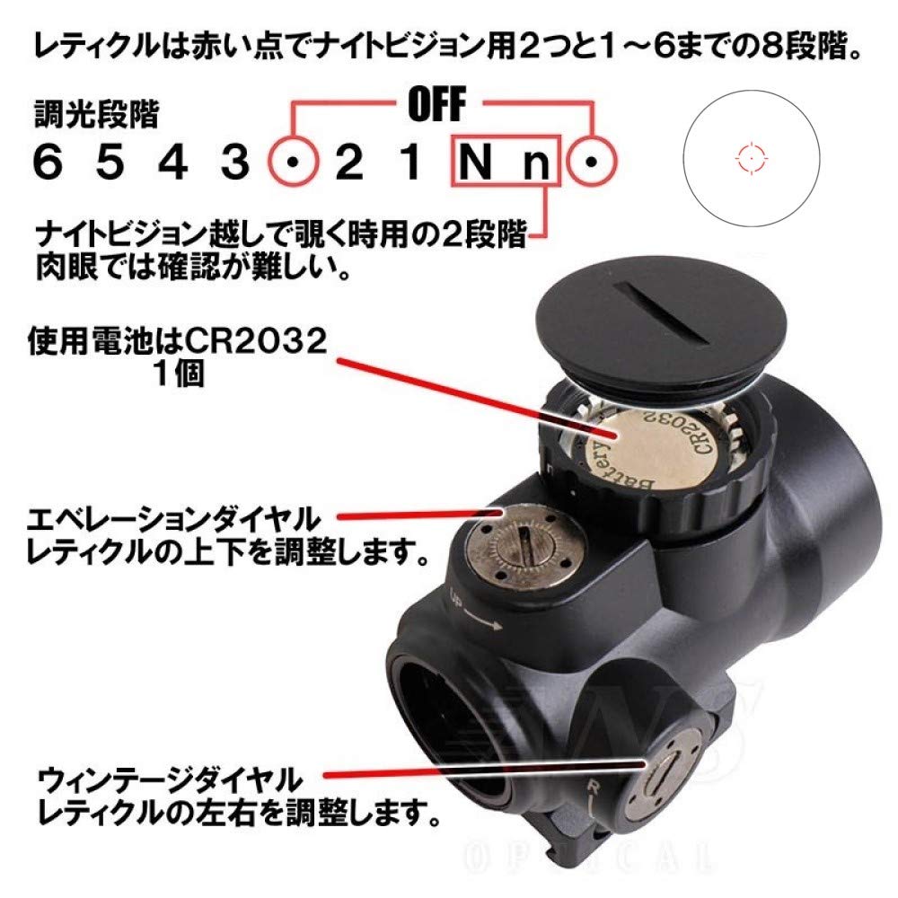 [AERITH BLACK] Latest Improved Lens Tr MRO Type Replica Dot Sight with Battery, Kill Flash, Low Mount, Lightweight, High Mount, Engraved MRO (no1 Dot)