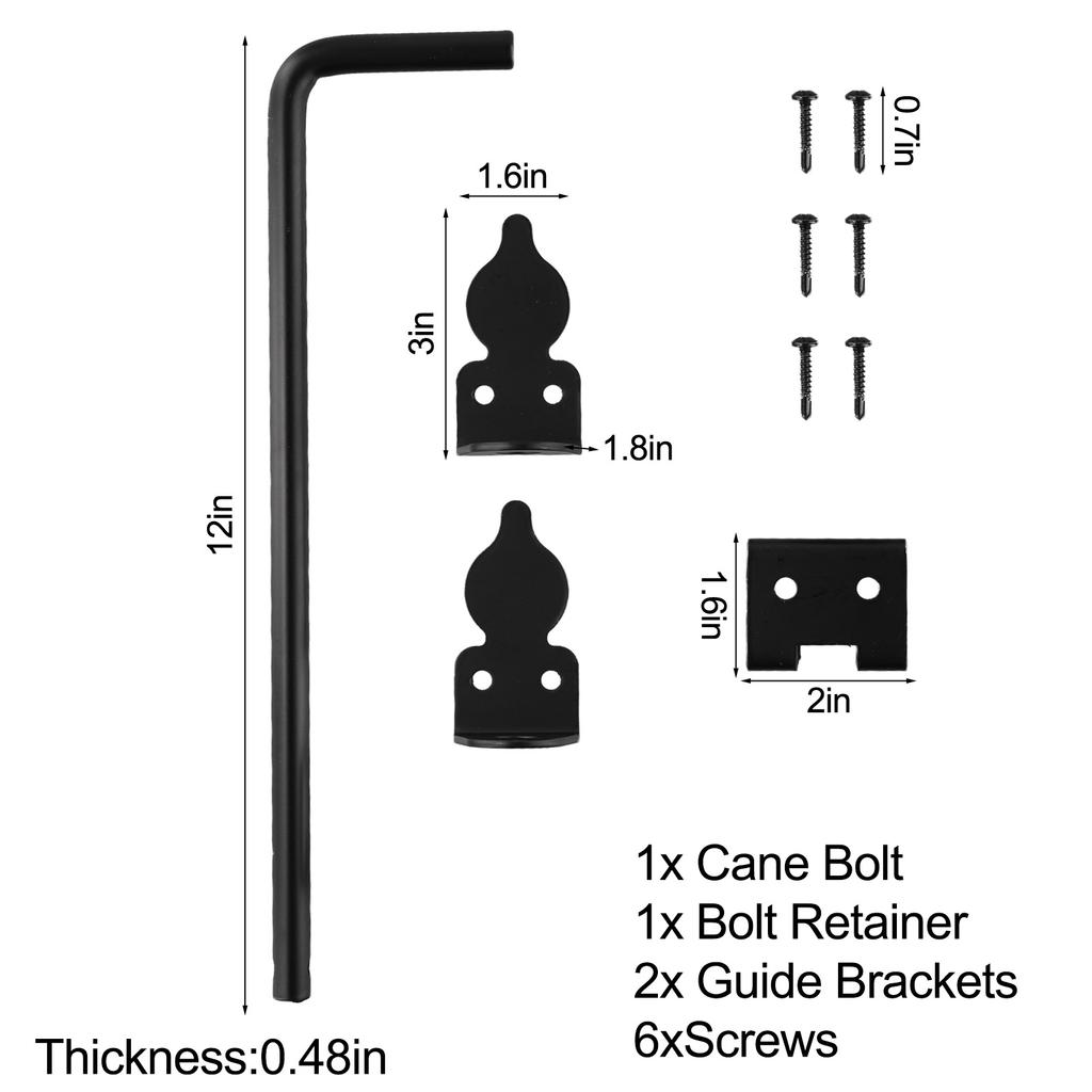Black Coated Package Contents Gate Drop Rod Steel Black Convenient Use Easy Install Fitment Gate Drop Rod Wood Fence