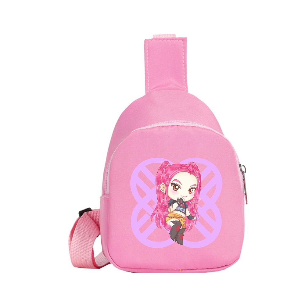 Zaino Petto Kawaii Stampato Anime K-Pop Cacciatori di Demoni per Ragazzo Ragazza Borsa a Spalla Studente Borsa a Tracolla Portatile Regalo di Natale per Bambino