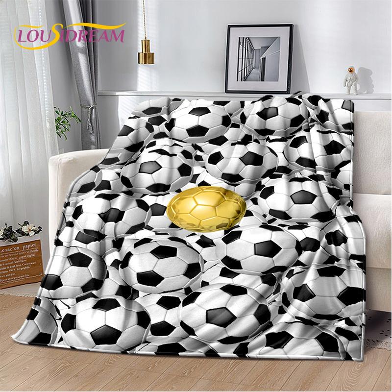 29 Stil Futbol Sahası Futbol Spor Karikatür Yumuşak Battaniye, Ev Yatak Odası Yatak Kanepe Seyahat Örtüsü Çocuk Hediyesi için Yumuşak Atma Battaniye