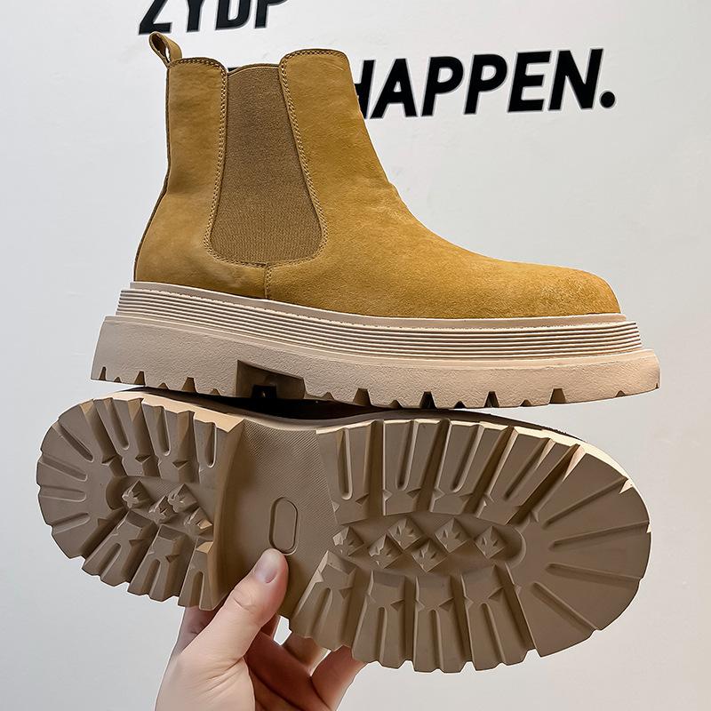 Chelsea boots men's 2024 new British low-top cigarette tube men's high-end thick-soled Martin boots 44161-A