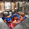 American Flag Dog SkullPattern Square Carpet,Area Rug,Carpet Rug for Living Room Bedroom Sofa Playroom Decor,Non-slip Floor Mat,Holiday Birthday Gifts