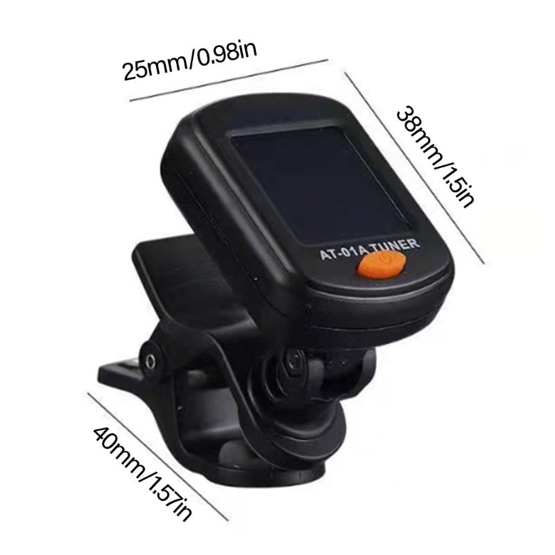 Portable Guitar Clip‑on Tuner Violin Ukulele Tuner Universals Digital Electronic Tuner Guitar Accessory Enduring