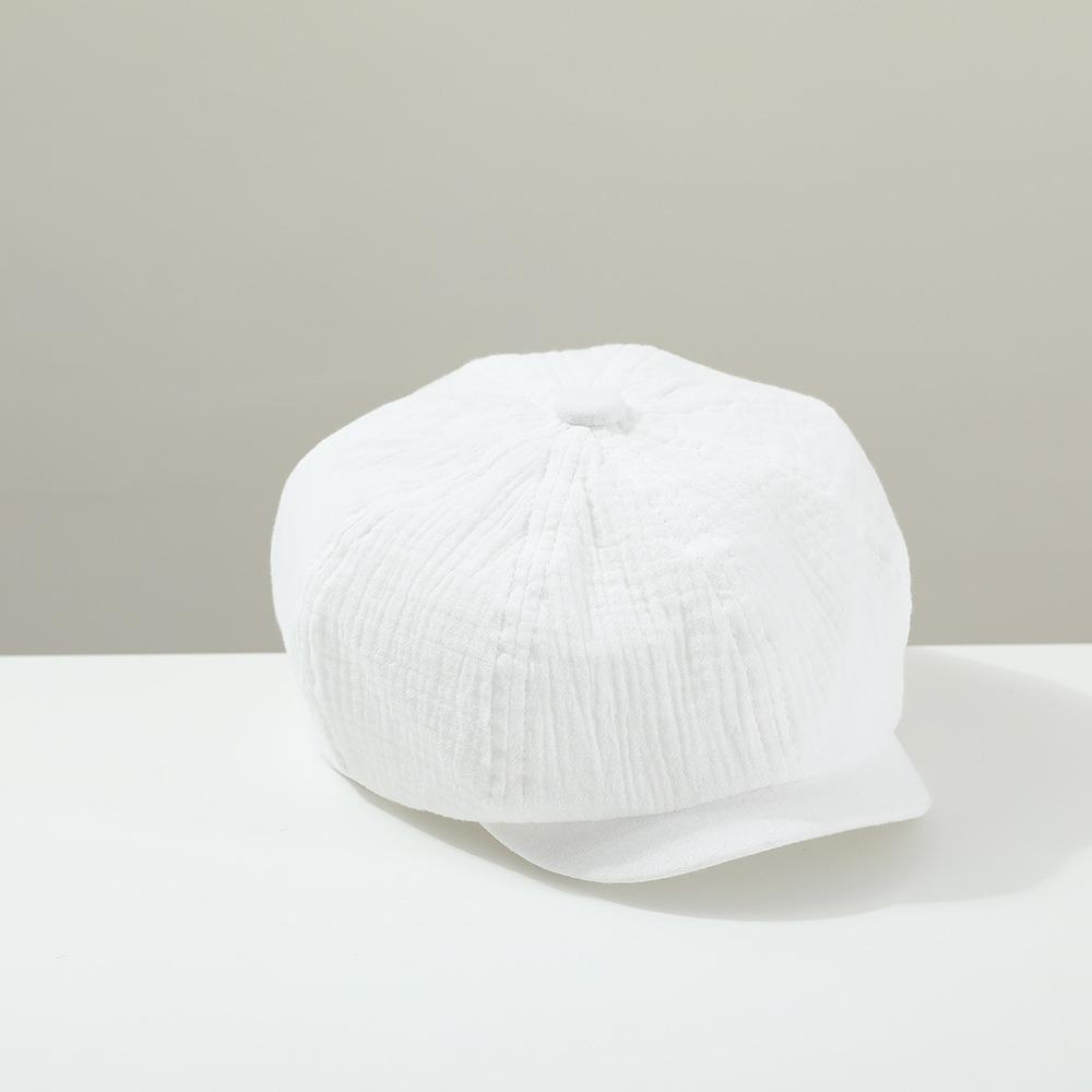 Solid Color Children Forward Hat Visor Baby Beret Retro Kids Newsboy Cap  Boy Girl