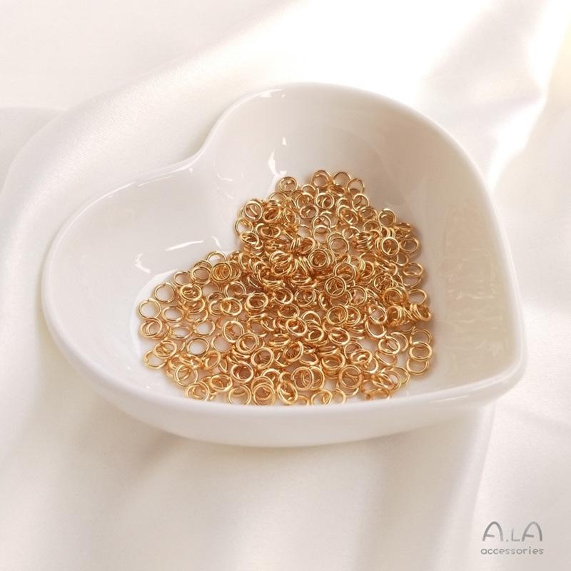 14K Gold-Filled Color-Preserving Open Jump Rings Connectors for Necklace/Bracelet DIY Jewelry Making