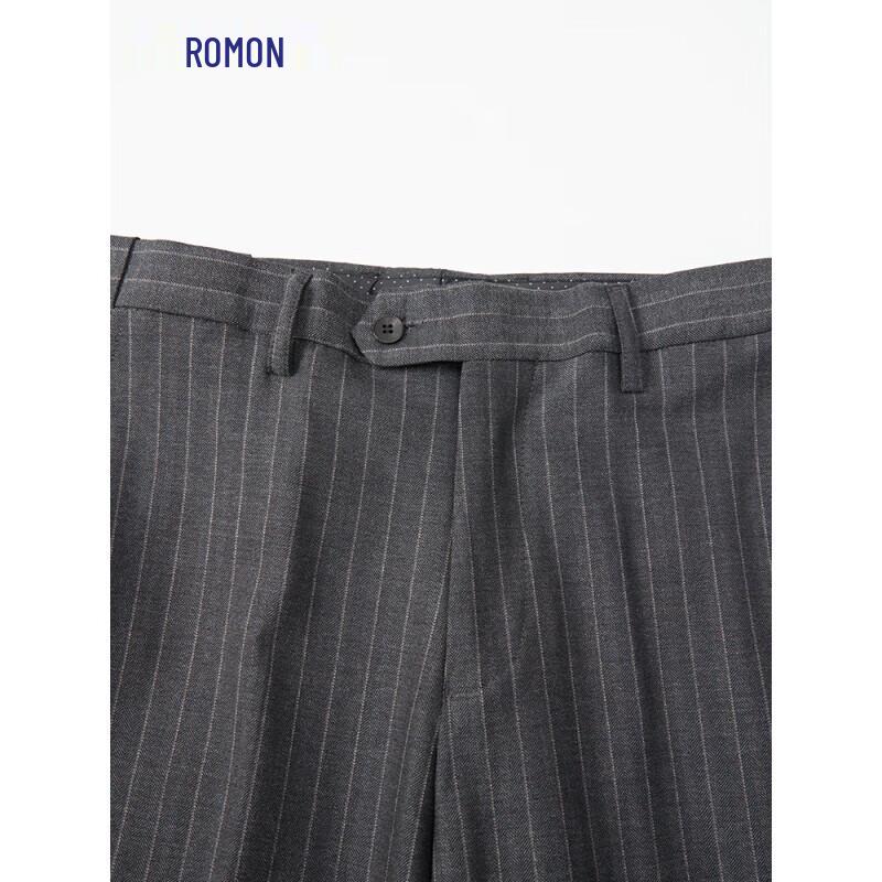 ROMON E Men's Striped 3-Piece Business Suit