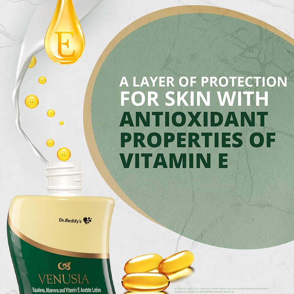 Venusia Dr Reddy'S I Moisturizing Lotion I Enriched With Vitamin E, Aloe Vera & Squalene I Daily Face And Body Lotion I Soothing Itch Relief
