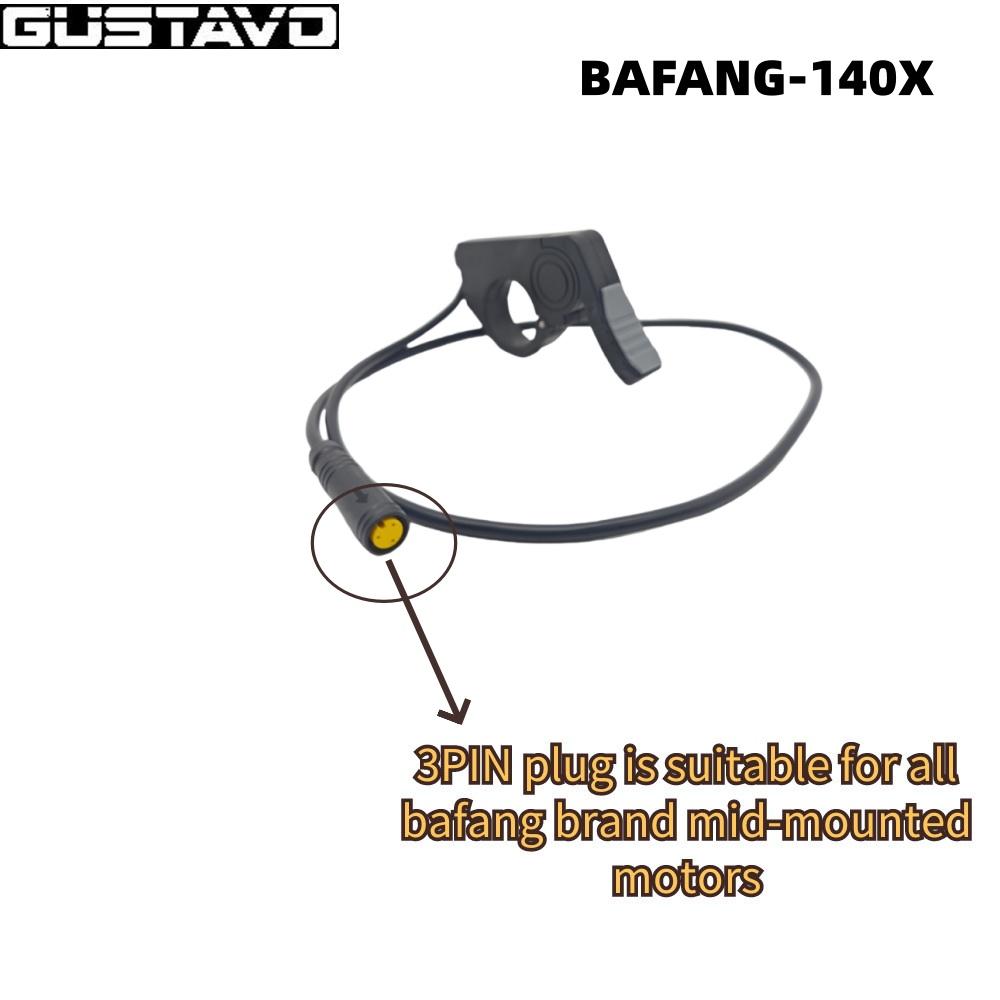 GUSTAVO Ebike Throttle Waterproof Connector Finger Thumb Throttle For Bafang Controller / KT Controller Throttles 2