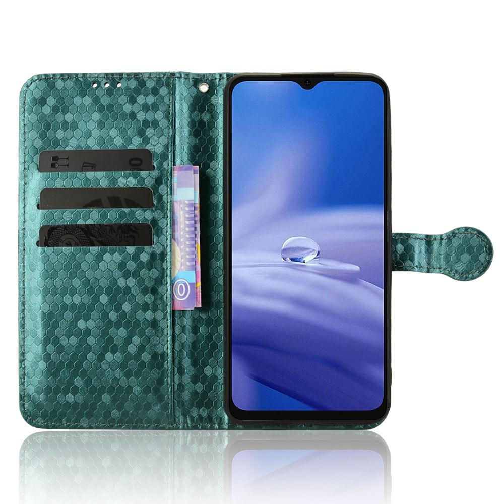

For Ulefone Note 19 Wallet Case Dot Pattern Imprint PU Leather Phone Cover Black