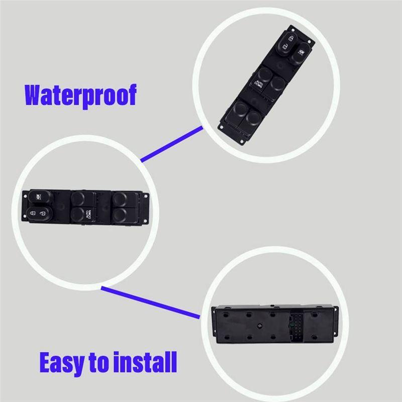 AB98-Car Front Left Side Electric Power Master Window Lift Control Switch 93570-1R210 For Accent 2015-2017 LHD