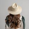 European, American spring and summer new hand-woven natural golden grass jazz hat outdoor travel sunscreen Panama straw hat tide