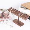 Baskiss Luxury Wooden Watch Stand, Watch Display and Storage for 2-4 Watches, Walnut