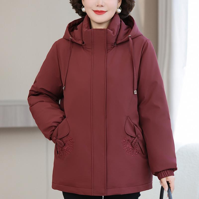 Plus Size XL-6XL Middle Age Women's Down Jackets Winter Parkas Elegant Loose Thick Warm Down Coats Woman Outerwears