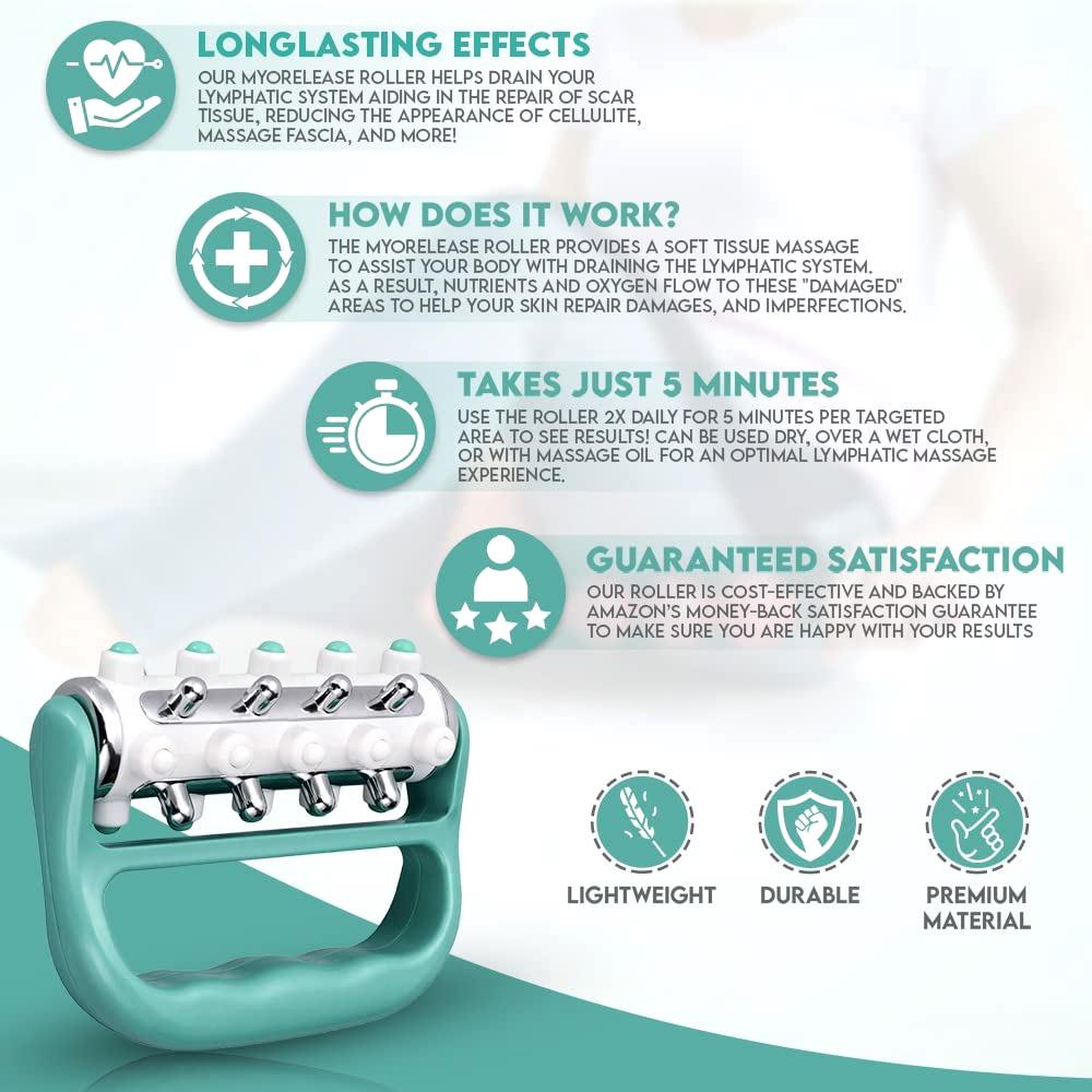 1Pcs Lymphatic Drainage Massager Handheld Tool for Fascia Release Scar Tissue Massage Personal Relaxation