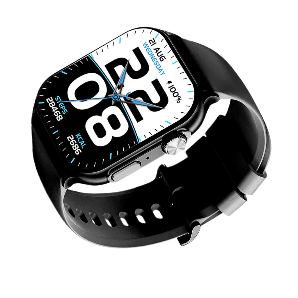 Smart Watches 1.96 Inch High Definition Display BT 5.4 Calling Fitness Tracker with 50 Sports Modes Black