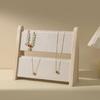 Practical Wood Necklace Holder Double Deck Wood Necklace Stand Organizers For Easy Access And Display At Homes