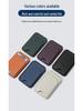 European Fashion Magnetic MagSafe Card Holder: Eco-Friendly PU Leather Folding Stand with Metal Hinge.