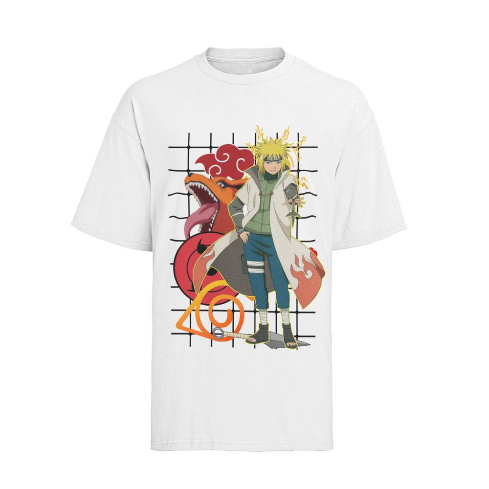 Naruto Sasuke Kakashi Minato Siegel 9 Tail Fucks Kurama Herren Bio Shirt