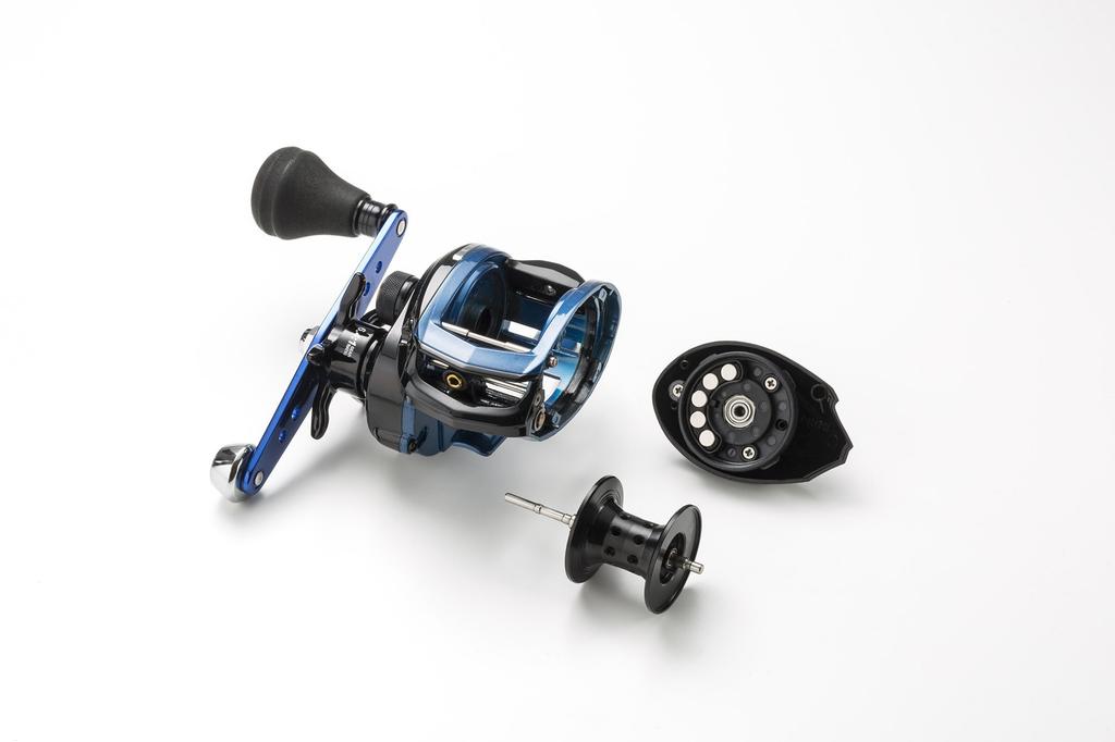 AbuGarcia BLUEMAX Boat Power Handle Baitcasting Reel for Boat Fishing 3-L Left-Handed Double-Axis