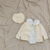 2025 Autumn Sweet Knit Cardigan for Girls, Ages 0-3: Round Neck Cotton Sweater