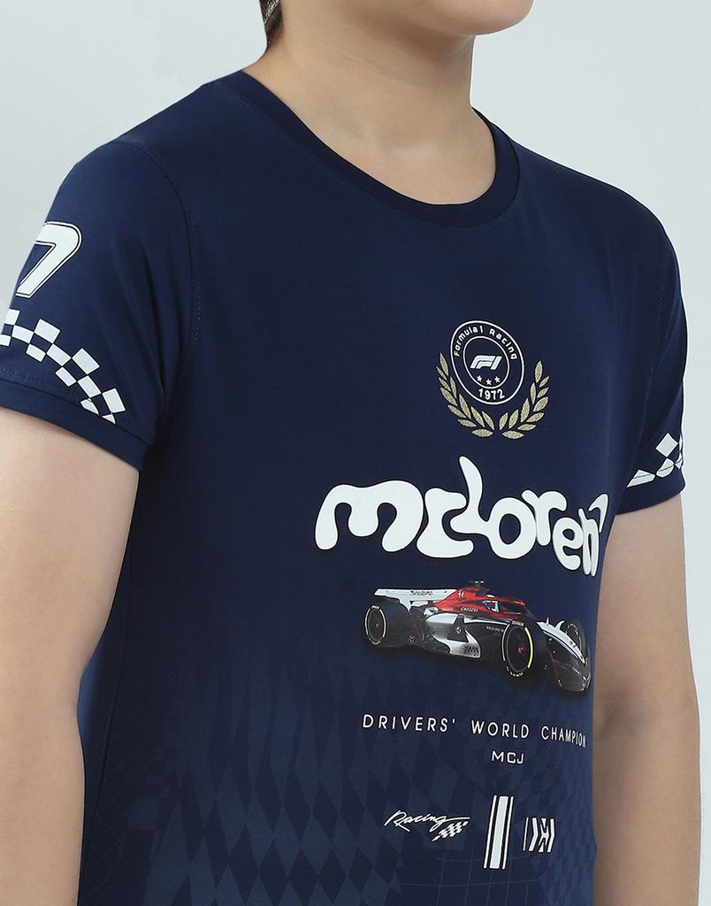 MONTE CARLO Boy's Regular Fit Printed Half Sleeve T-Shirt