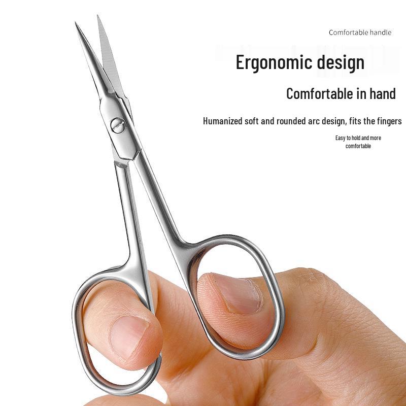 Curved Tip Stainless Steel Cuticle Nippers - Precision Beauty Nail Tools & Remover