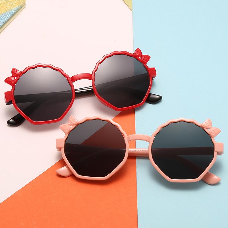 Colorful Children's Sunglasses With Bow Decoration For Uv Protection, Suitable For Photography, Fashionable Sunglasses 8834