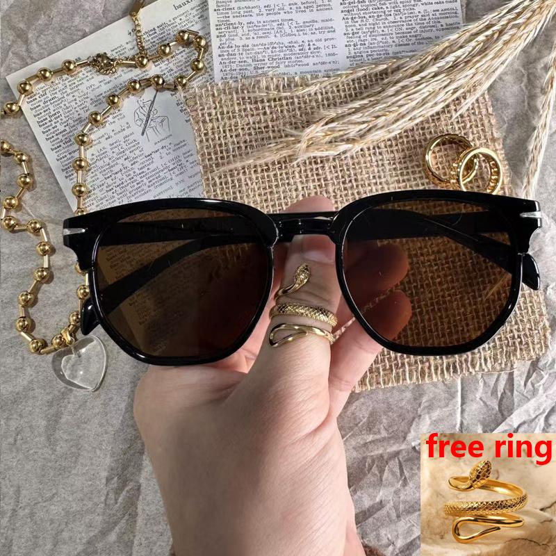 UV Protection Lightweight Comfortable Durable High Quality Retro Trendy Square Shaped Oval Shaped Male Female Sun Glasses