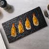 Rectangular Ceramic Stone Patterned Western Dining Plate, Sushi Plate, Specialty Restaurant Tableware, Sashimi Display Plate