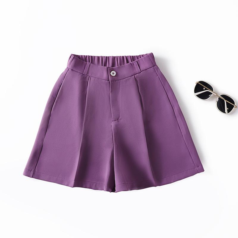 Shorts Women's Summer Wear Thin Casual Loose Wide-leg Women's Pants High Waist Versatile Five-point Suit Pants Children