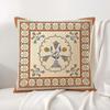 Retro Roman Pattern Cushion Cover Natural Linen Organic Fabric Double-Sided Printing Sofa Home Decor Gift Pillow Cover
