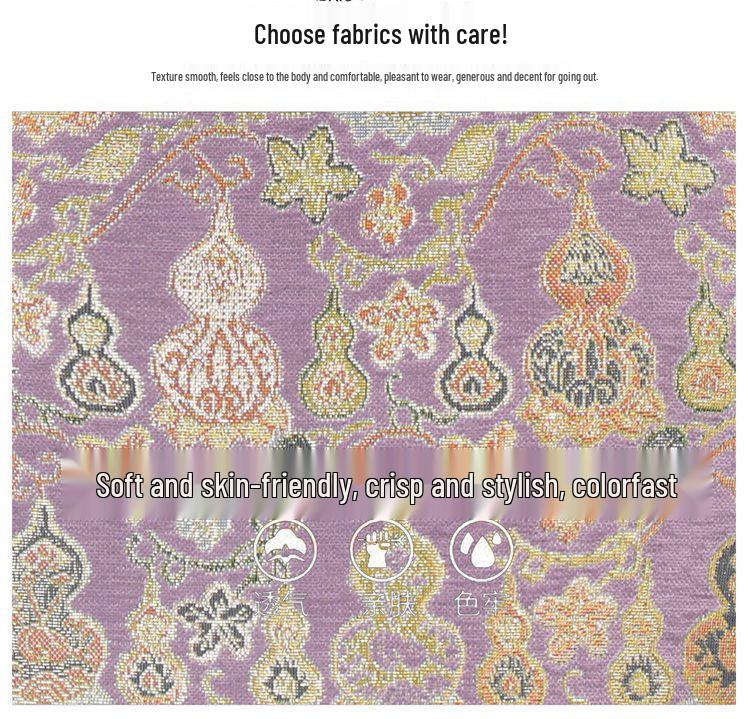 Damen Retro Chinesischer Stil Froschknopf Rundhals Weste – Frühling/Herbst Kürbis Jacquard Design