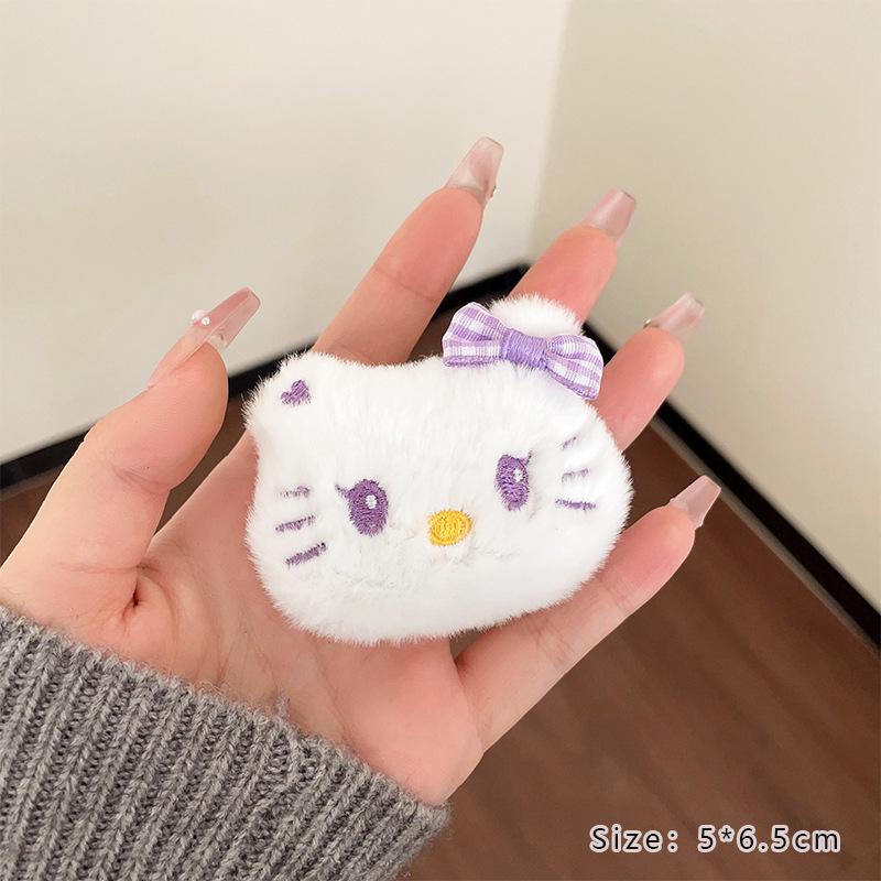 Japanese Kawaii Sunflower Panda Plush Brooch - Adorable Pin for Clothes, Bags, and Accessories.