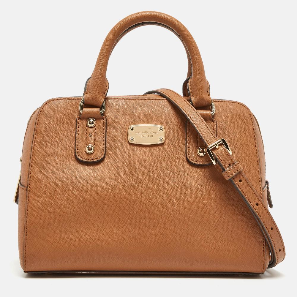 

Сумка-портфель Michael Kors из сафьяновой кожи с логотипом коричневый