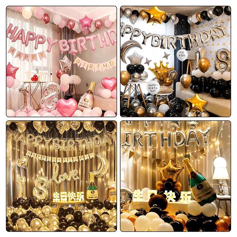 Narozeninová balónková dekorace Sada balónků s písmeny Banner Happy Birthday Party Potřeby