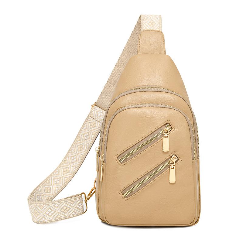 

Soft Leather Chest Bag Women s Shoulder Crossbody Bag хакі