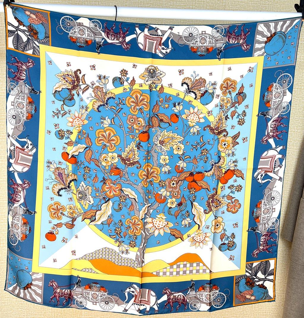 

Tick Story 90 Square Towel Twill Fantasy Country 14 Mmi Twill Silk Mulberry Silk Scarf Square Towel Sunscreen Twill 88X88CM