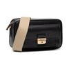 MICHAEL KORS Bradshaw Series Solid Color Flip Leather Camera Bag Shoulder Crossbody Bag Medium Women's Black medium size