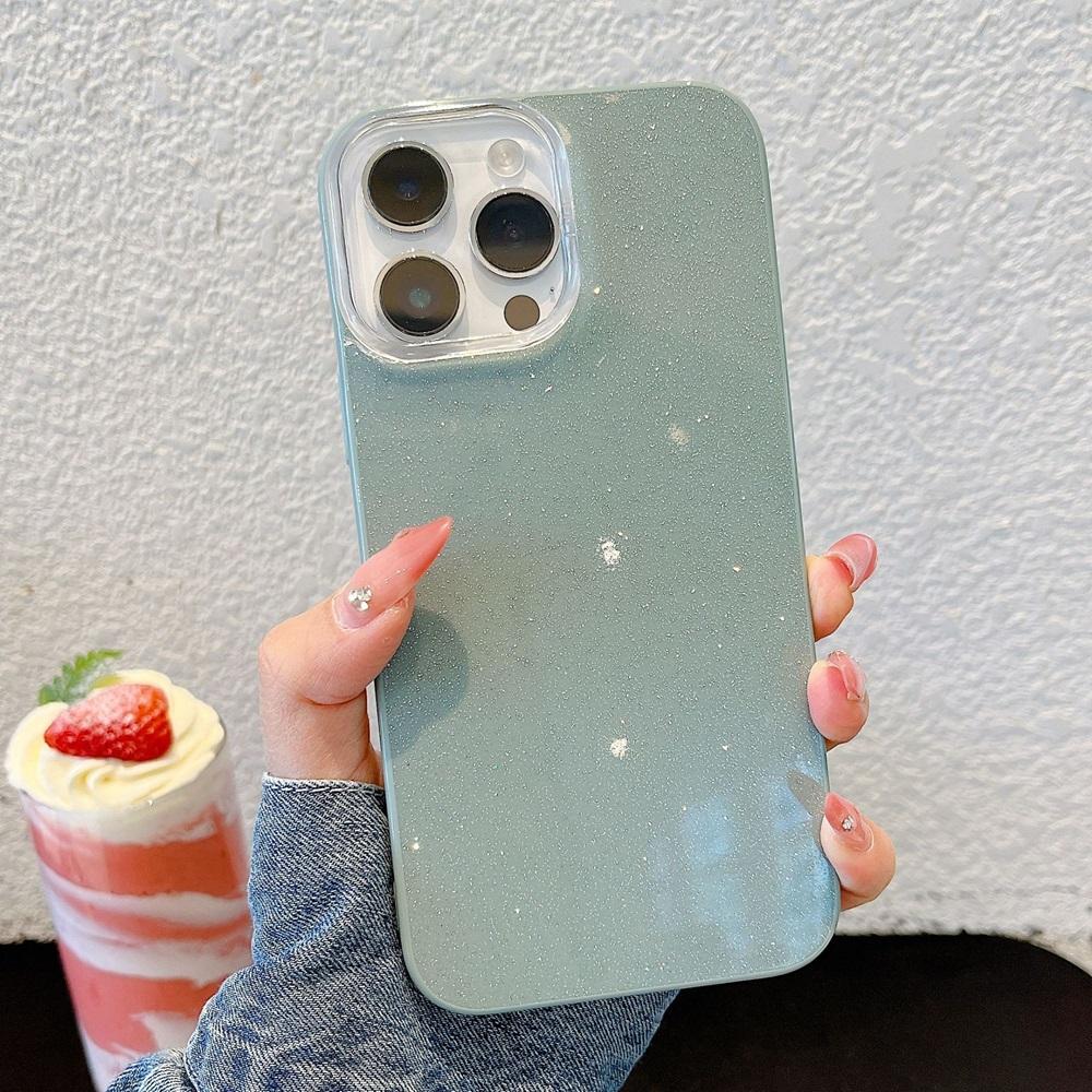 

Роскошный блестящий чехол для iPhone 16 15 14 13 12 11 Pro Max 16E Plus, жесткий акриловый противоударный мягкий бампер For iPhone 16E&Pc + tpu