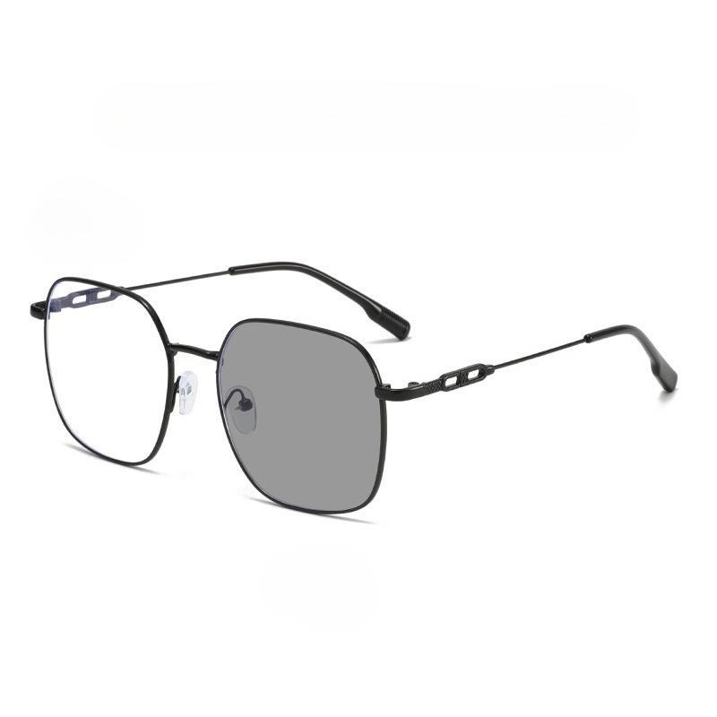 

Fashion Large Frame Photochromic Reading Glasses Women Anti-Uv Sunglasses Blue Light Blocking Prescription Lenses Diopter+2.25 0.00