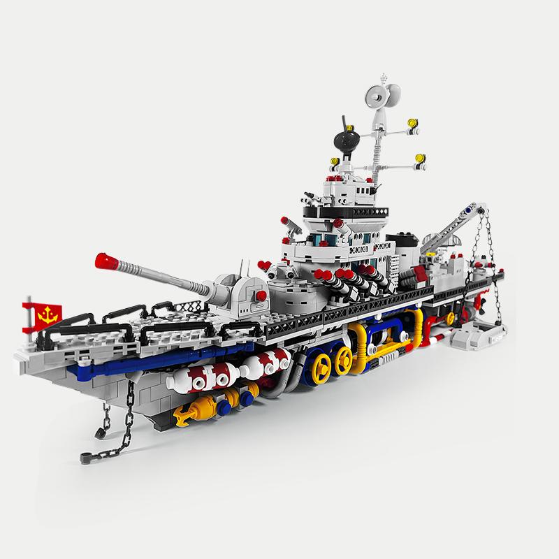 Military Building Blocks Set Mechanical Warship Construction Airplane Battleship Model Toys for Kids Christmas Birthday Gift