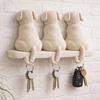 Storage Rack Wall Mounted 3 Hook Hanger Cute Animal Shape No-Punch Key Holder Nordic Style Organizer for Home