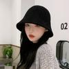 British Style Women Panama Cap Chenille Bucket Hat Casual Knitted Fisherman Hat  Outdoor