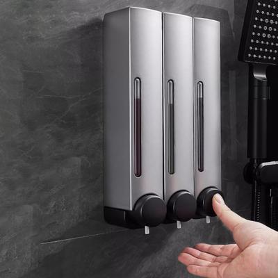 Shower Soap Dispenser Punching Free Wall-Mounted Shampoo Conditioner Dispenser Leakproof Easy To Refill