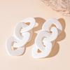 European and American Acrylic Irregular Geometric Silver Needle Earrings Personalized Internet Celebrity Exaggerated Earrings 