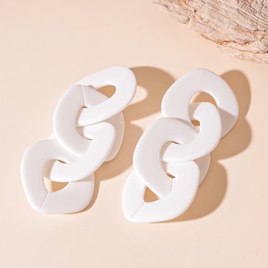 European and American Acrylic Irregular Geometric Silver Needle Earrings Personalized Internet Celebrity Exaggerated Earrings 