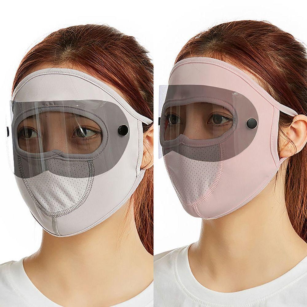 Dustproof Thin Face Mask Breathable Sunscreen Hood Stylish Summer Sunscreen Mask  Women